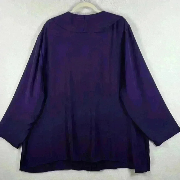 Studio C Plus Women’s Blouse 26/28 Purple Long Sleeve Very Nice! - Picture 3 of 8